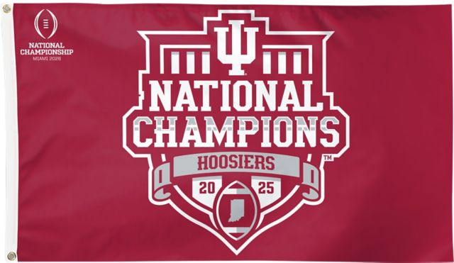 Indiana University Hoosiers Football 2025 National Champions 3 x 5 Flag