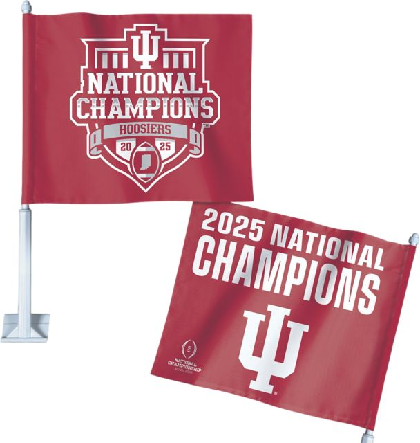 Indiana University Hoosiers Football 2025 National Champions Car Flag