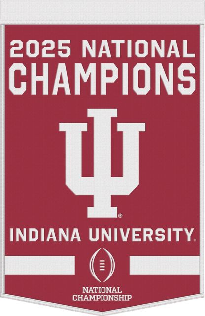 Indiana University Hoosiers Football 2025 National Champions 24 x 38 Wool Banner