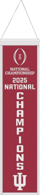 Indiana University Hoosiers Football 2025 National Champions 8 x 32 Wool Banner