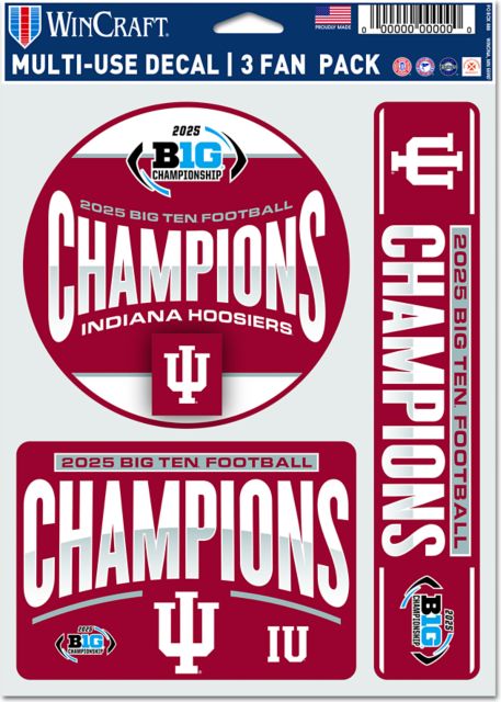 Indiana University Hoosiers Football 2025 Conference Champions Decal