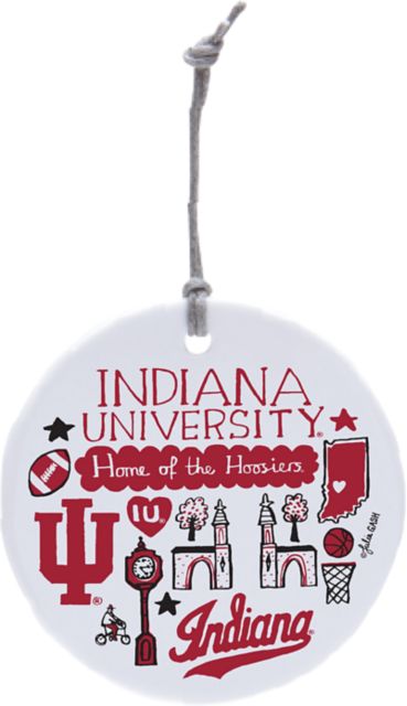 Indiana University Hoosiers Julia Gash Ceramic Circle Ornament
