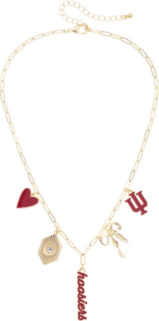 Indiana University Hoosiers Women's Paper Clip Charm Collector's Necklace