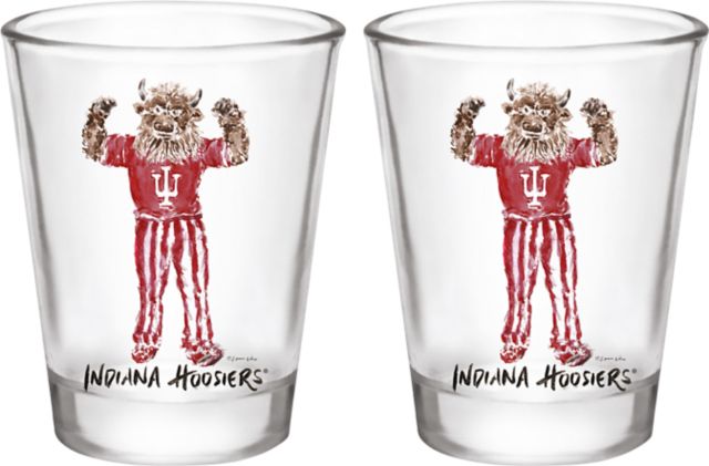 Indiana University Hoosiers 2 oz. Collector's Glass