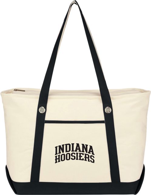 Indiana University Hoosiers Canvas Zippered Tote Bag