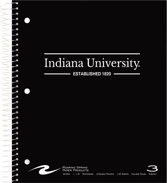 Indiana University Hoosiers 3 Subject Notebook