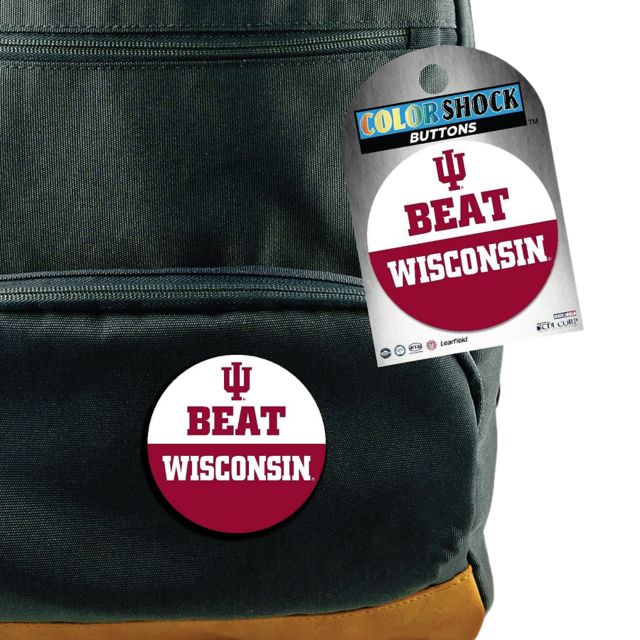 Indiana University Hoosiers 3" Beat Wisconsin Button