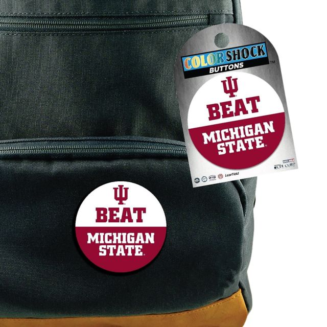 Indiana University Hoosiers 3" Beat Michigan State Button
