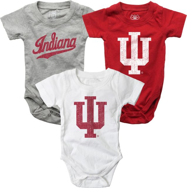 Indiana University Hoosiers Infant 3 Pack Bodysuit Set