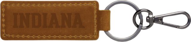 Indiana University Hoosiers Leather Keychain