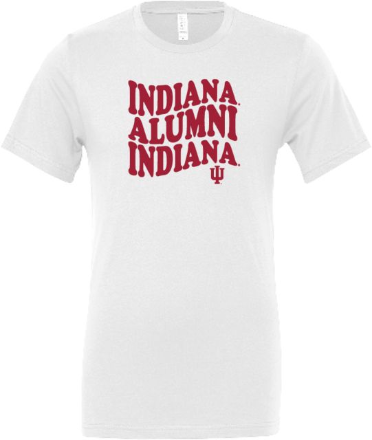 Indiana Bella + Canvas Jersey Cotton T Shirt Indiana University Bubble Flag Alumni - ONLINE ONLY