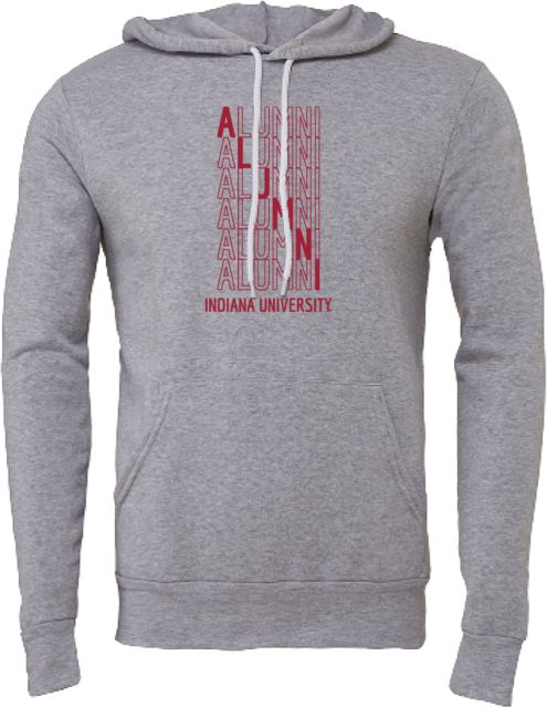 Indiana Bella + Canvas Fleece Hood Indiana University Alumni Repeating - ONLINE ONLY