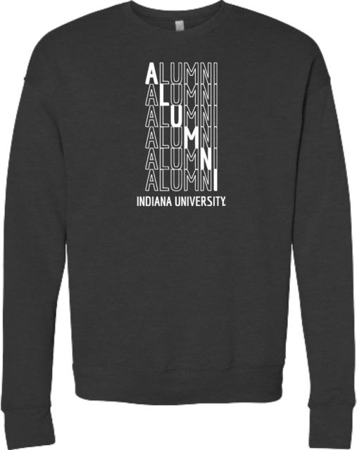 Indiana Bella + Canvas Fleece Crew Indiana University Alumni Repeating - ONLINE ONLY