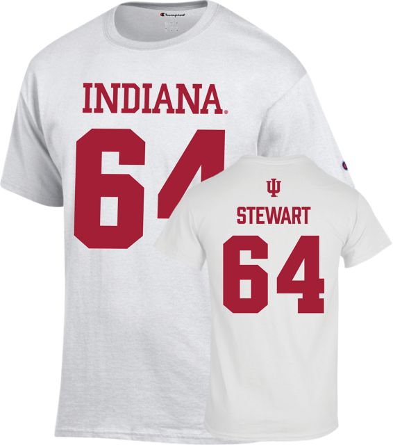 Indiana University Hoosiers Football T Shirt Stewart - 64 - ONLINE ONLY