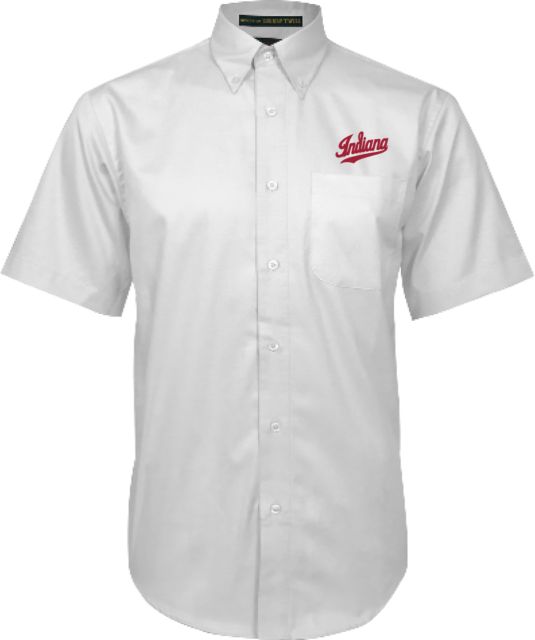 Indiana Twill Button Down Short Sleeve Indiana University  Script - ONLINE ONLY