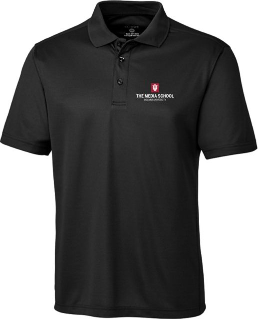 Indiana C&B Clique Ice Pique Polo Indiana University  The Media School Stacked Lockup - ONLINE ONLY