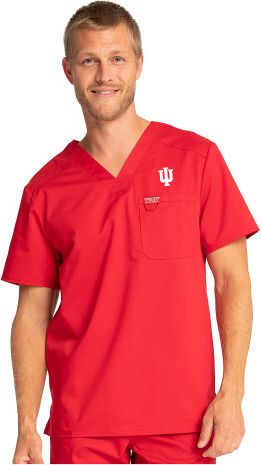 IUFW Mens Red Revolution Scrub Top IUFW Nursing Student - ONLINE ONLY