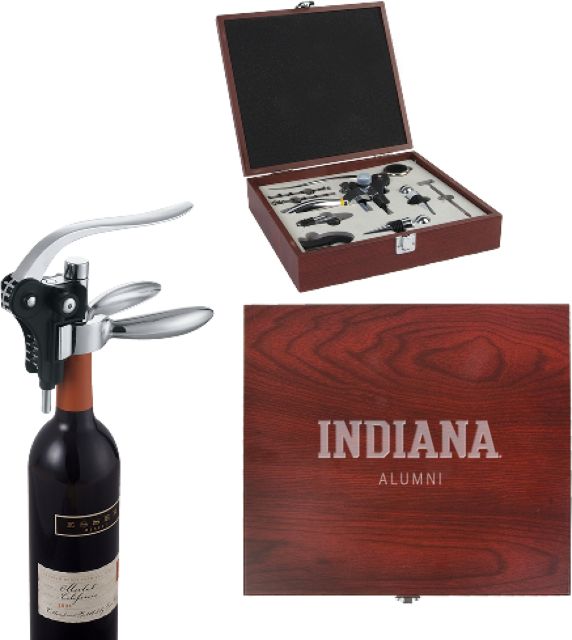 Indiana Executive Wine Collectors Set Indiana Hoosiers Alumni Engraved - ONLINE ONLY