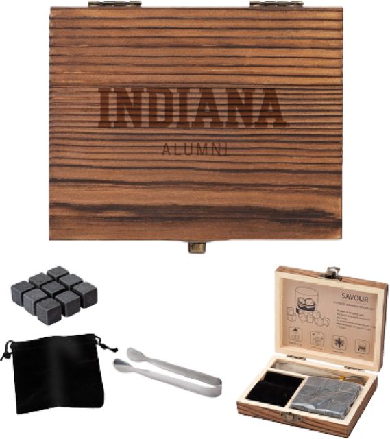 Indiana 11 Piece Whiskey Stone Set Indiana Hoosiers Alumni Engraved - ONLINE ONLY