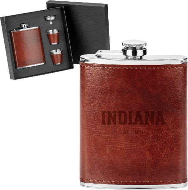 Indiana Fabrizio 4 Piece Flask Set Indiana Hoosiers Alumni Engraved - ONLINE ONLY