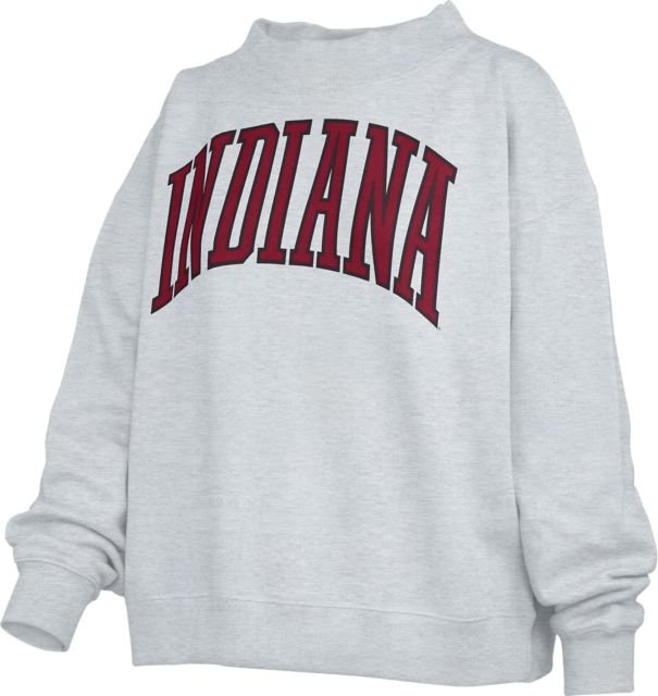 Indiana University Hoosiers Women's Parke Mock Neck Crewneck Sweatshirt