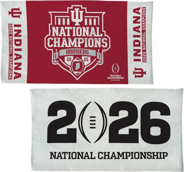 Indiana University Hoosiers Football 2025 National Champions Locker Room Towel