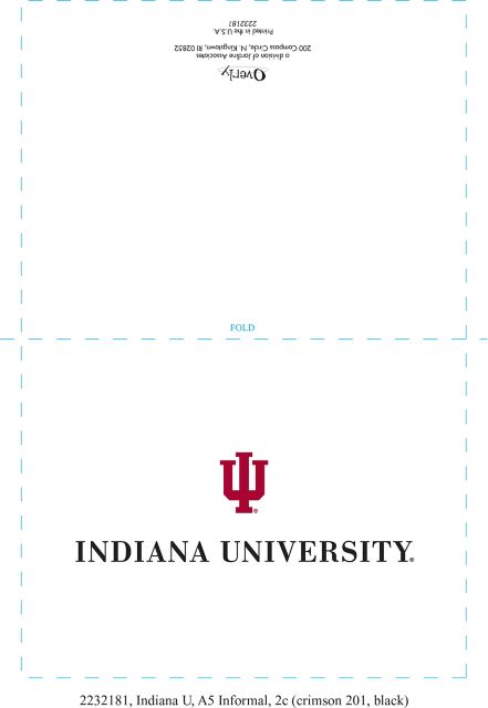 Indiana University Hoosiers 10 Pack Notecard