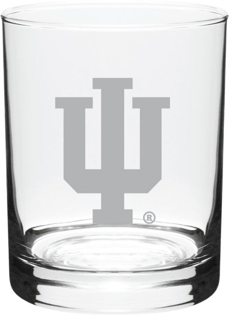 Indiana University Hoosiers 14 oz. Double Old Fashioned Glass