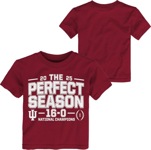 Indiana University Hoosiers Football 2025 Undefeated National Champions Boys Short Sleeve T-Shirt