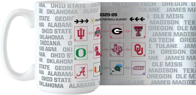 Indiana University Hoosiers Football 2025 College Football Playoffs 12 Team 15 oz. Mug