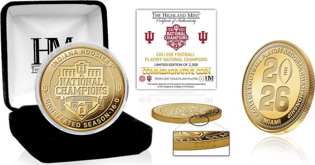 Indiana University Hoosiers Football 2025 National Champions Gold Plated Coin