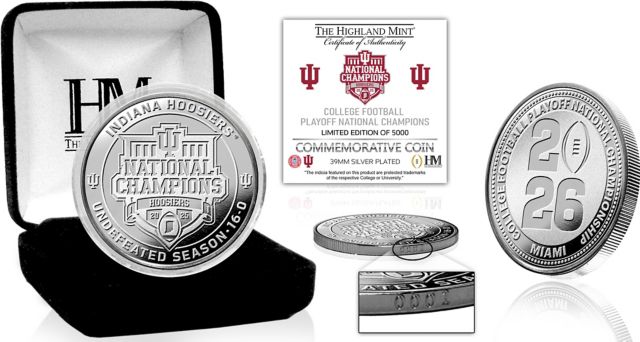 Indiana University Hoosiers Football 2025 National Champions Silver Plated Coin