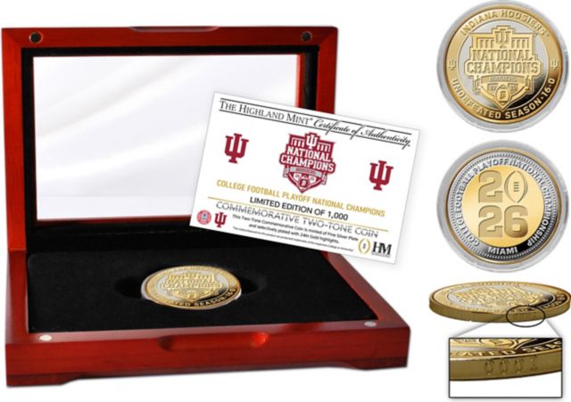 Indiana University Hoosiers Football 2025 National Champions Two Tone Coin