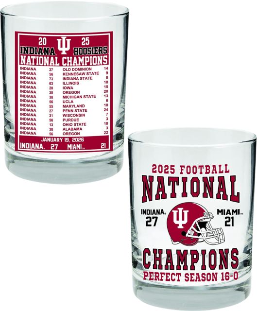 Indiana University Hoosiers Football 2025 National Champions 14 oz. Glass