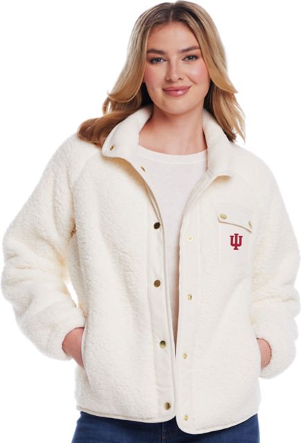 Indiana University Hoosiers Women's Sherpa Snap Jacket