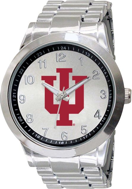 Indiana University Hoosiers 44mm Men's Stainless Steel Watch