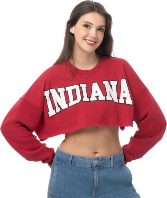 Indiana University Hoosiers Women's Crop Crewneck Sweatshirt