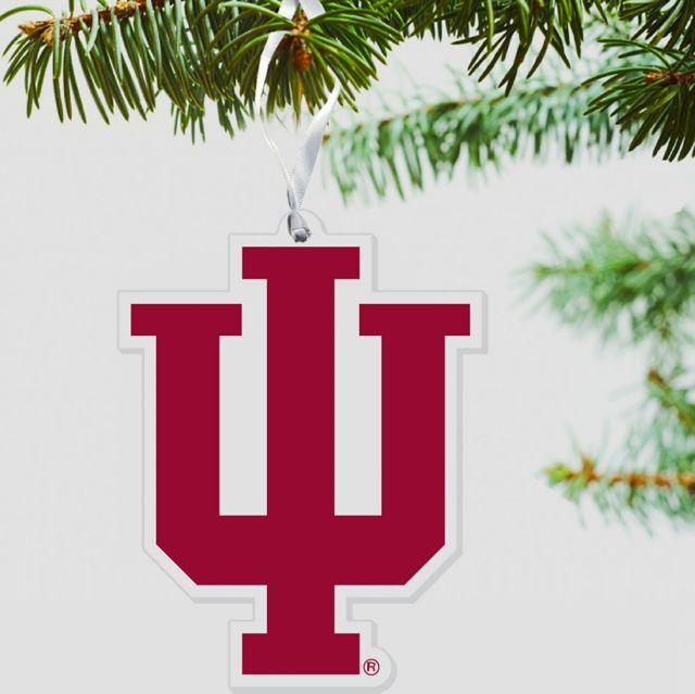 Indiana University Hoosiers 3'' x 4'' Etched Plexiglass Ornament