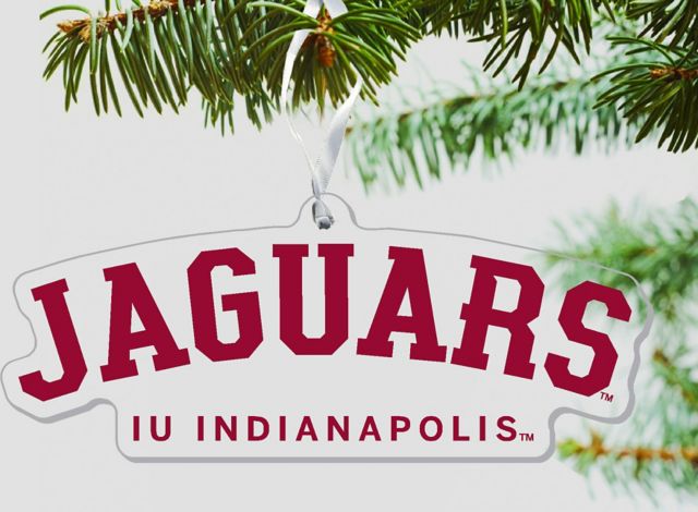 Indiana University Indianapolis Jaguars 3" x 4" Ornament