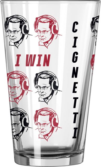 Indiana University Hoosiers Football Curt Cignetti I Win 16 oz. Glass