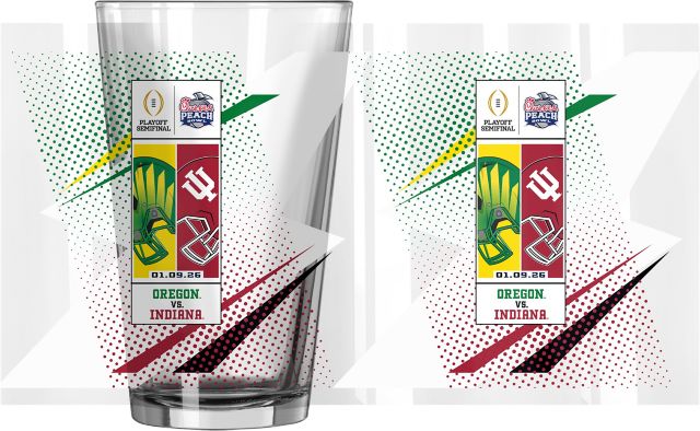 Indiana University Hoosiers Football 2025 Peach Bowl 16 oz. Glass