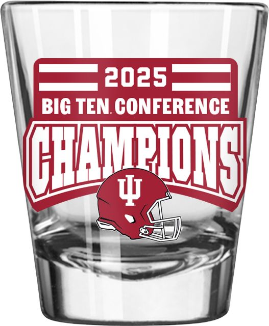 Indiana University Hoosiers Football 2025 Big Ten Conference Champions 2 oz. Collector's Glass
