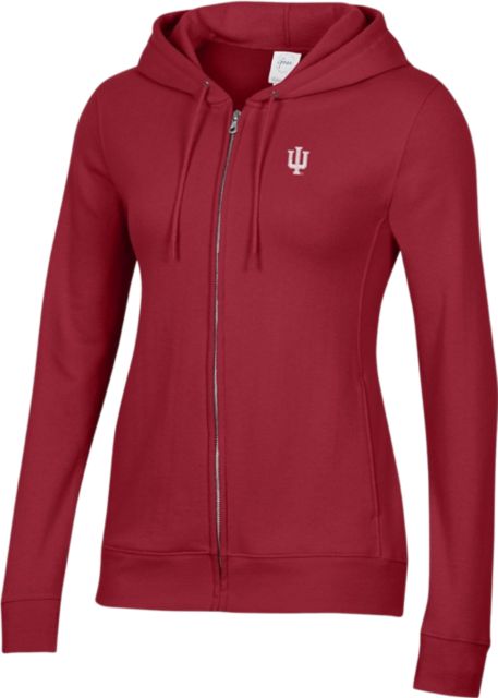 Indiana University Hoosiers Women's Full Zip Hooded Sweatshirt