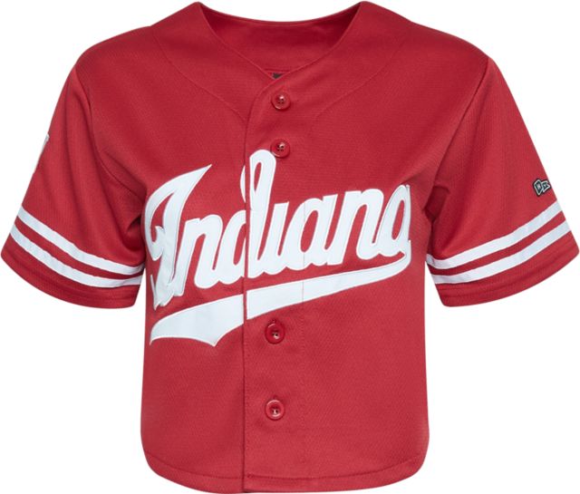 Indiana University Hoosiers Women's Cropped Baseball Jersey
