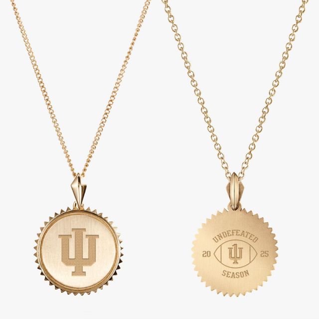 Indiana University Hoosiers Football 2025 National Champions Gold Necklace