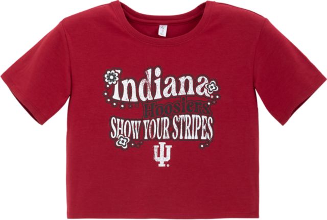 Indiana University Hoosiers Youth Boxy Crop Short Sleeve T-Shirt