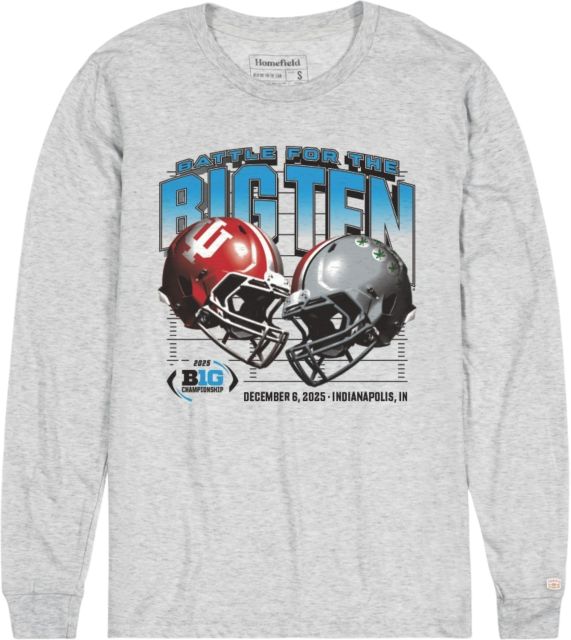 Indiana University Hoosiers Football 2025 Big 10 Championship Game Match-Up Long Sleeve T-Shirt