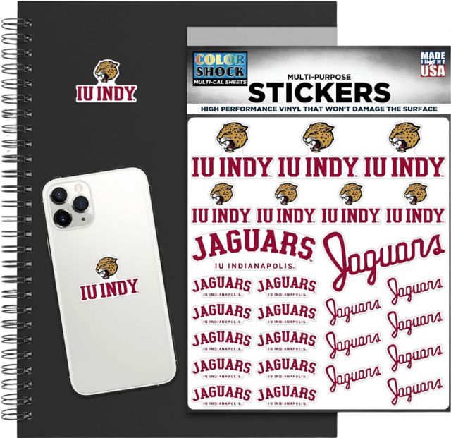 Indiana University Indianapolis Jaguars Sticker Sheet