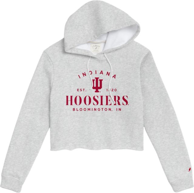 Indiana University Hoosiers Women's Crop Hooded Sweatshirt
