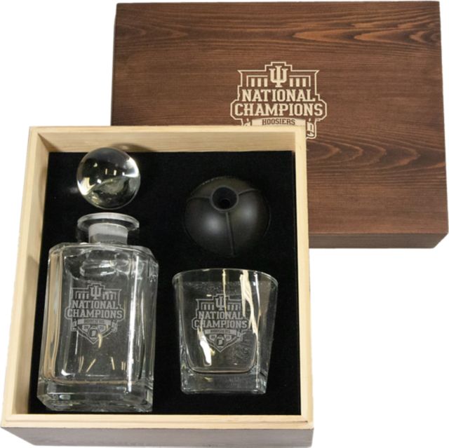 Indiana University Hoosiers Football 2025 National Champions Decanter Gift Set
